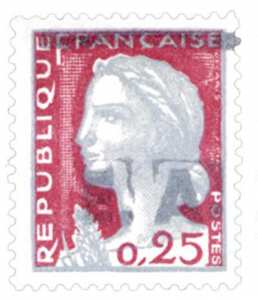 Timbres de France surchargés «EA» en procédé typographique (Timbre poste Algérie)