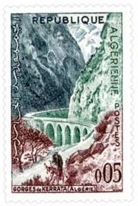 Timbres de France surchargés «EA» en procédé typographique (Timbre poste Algérie)