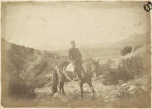 [Un officier à cheval] (Image de propagande coloniale)