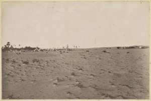 [Campement de la colonne du capitaine Pujat chargé de la construction du Fort Lallemand à El Goug] (Image de propagande coloniale)