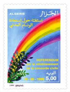 Référendum sur le rétablissement de la concorde civile (Timbre poste Algérie)