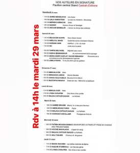 Programme des auteurs Casbah !