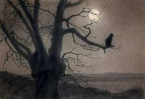 Théophile-Alexandre Steinlen (1859 - 1923),  Chat au clair-de-lune  (ca. 1900)