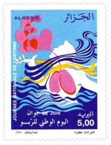 Journée mondiale de l’asthme (Timbre poste Algérie)