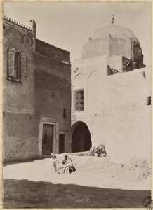 [Zaouïa à Touggourt ' El Oued ' ] (Image de propagande coloniale)