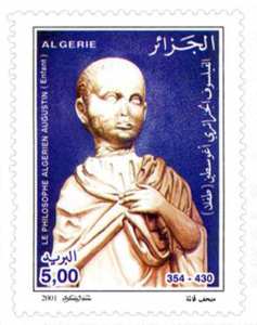 1er Colloque international sur le philosophe algérien Augustin (Timbre poste Algérie)