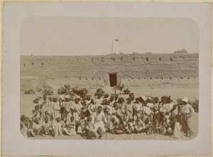 Marchands de bois. Adrar 1902 (Image de propagande coloniale)