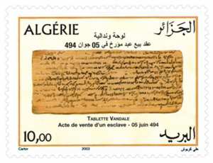 Tablettes vandales (Timbre poste Algérie)
