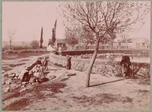 Les Eaux-Chaudes : la piscine (Image de propagande coloniale)