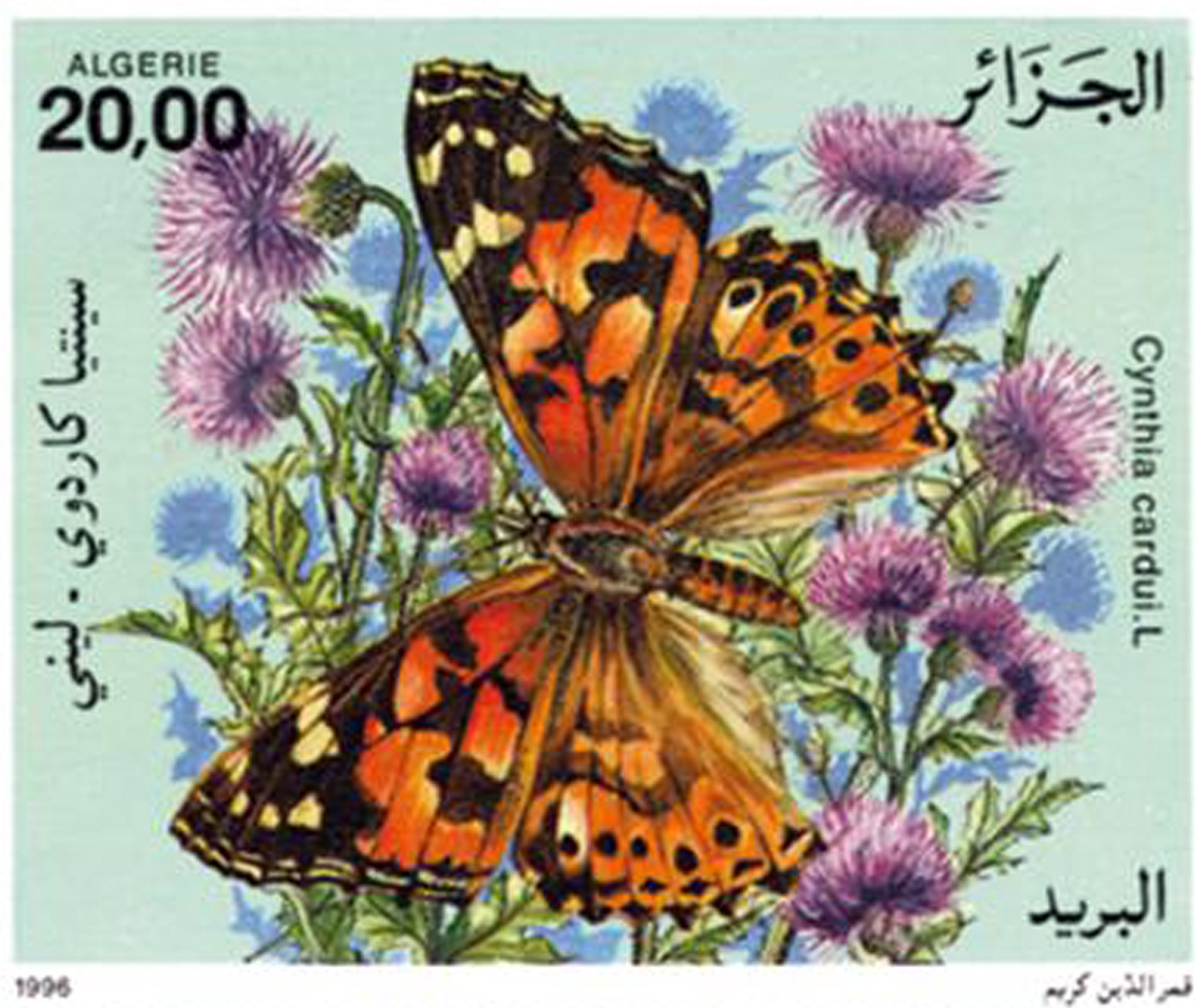 Papillons (Timbre poste Algérie)