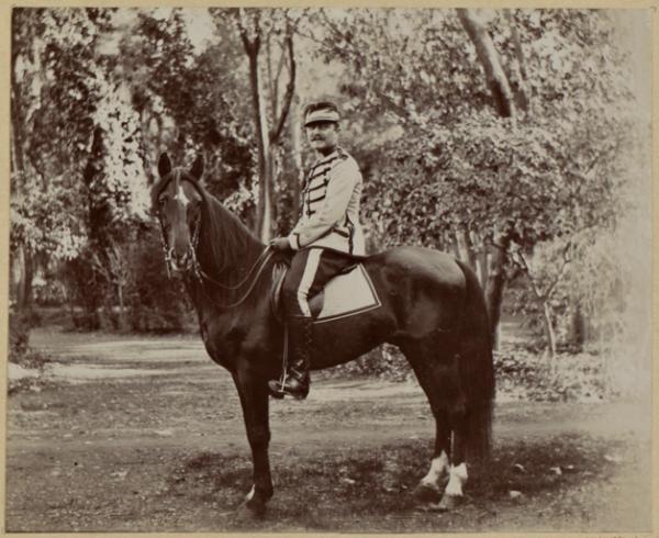 Brémond et Cartaux au Bois sacré (1894) (Image de propagande coloniale)