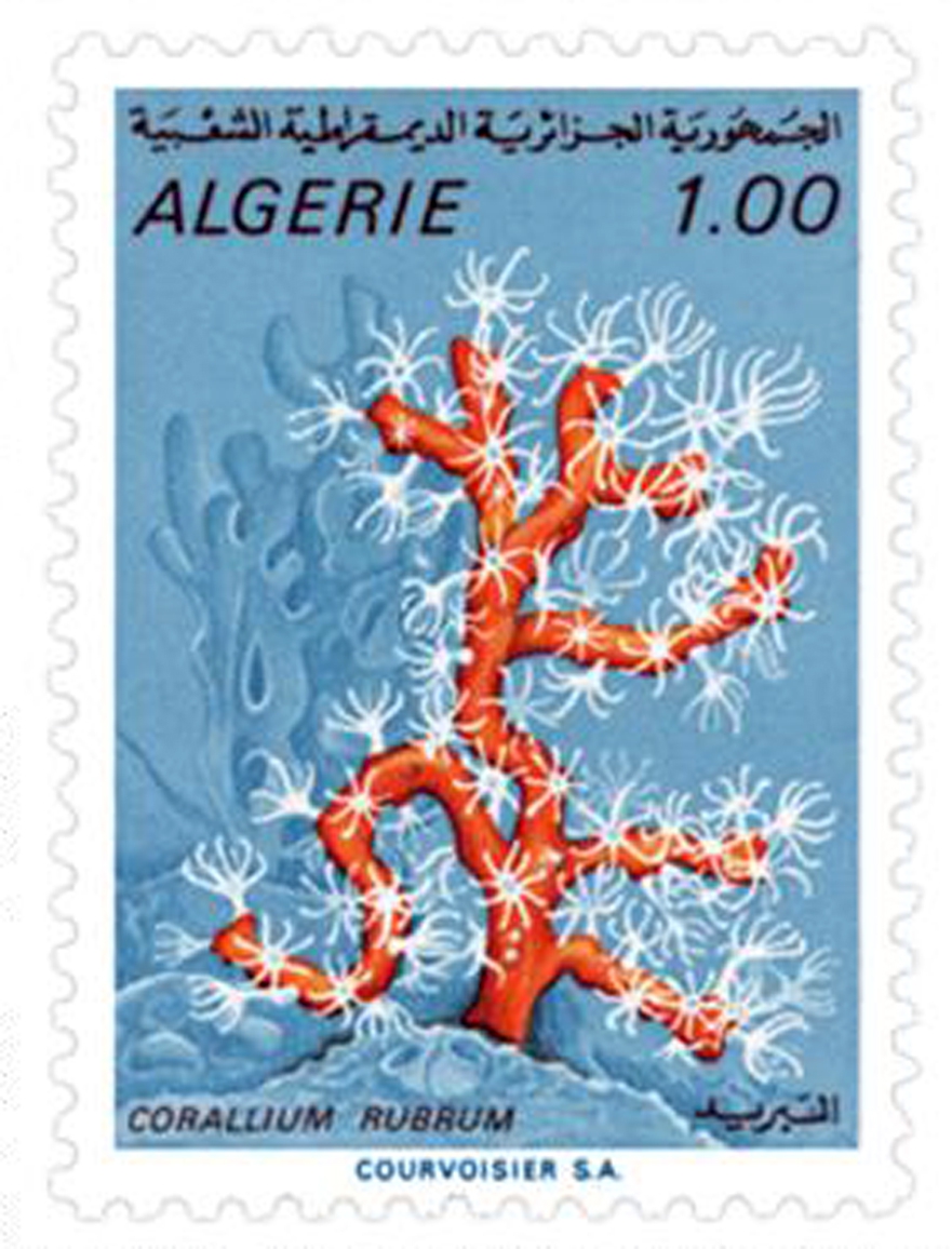 Animaux marins (Timbre poste Algérie)