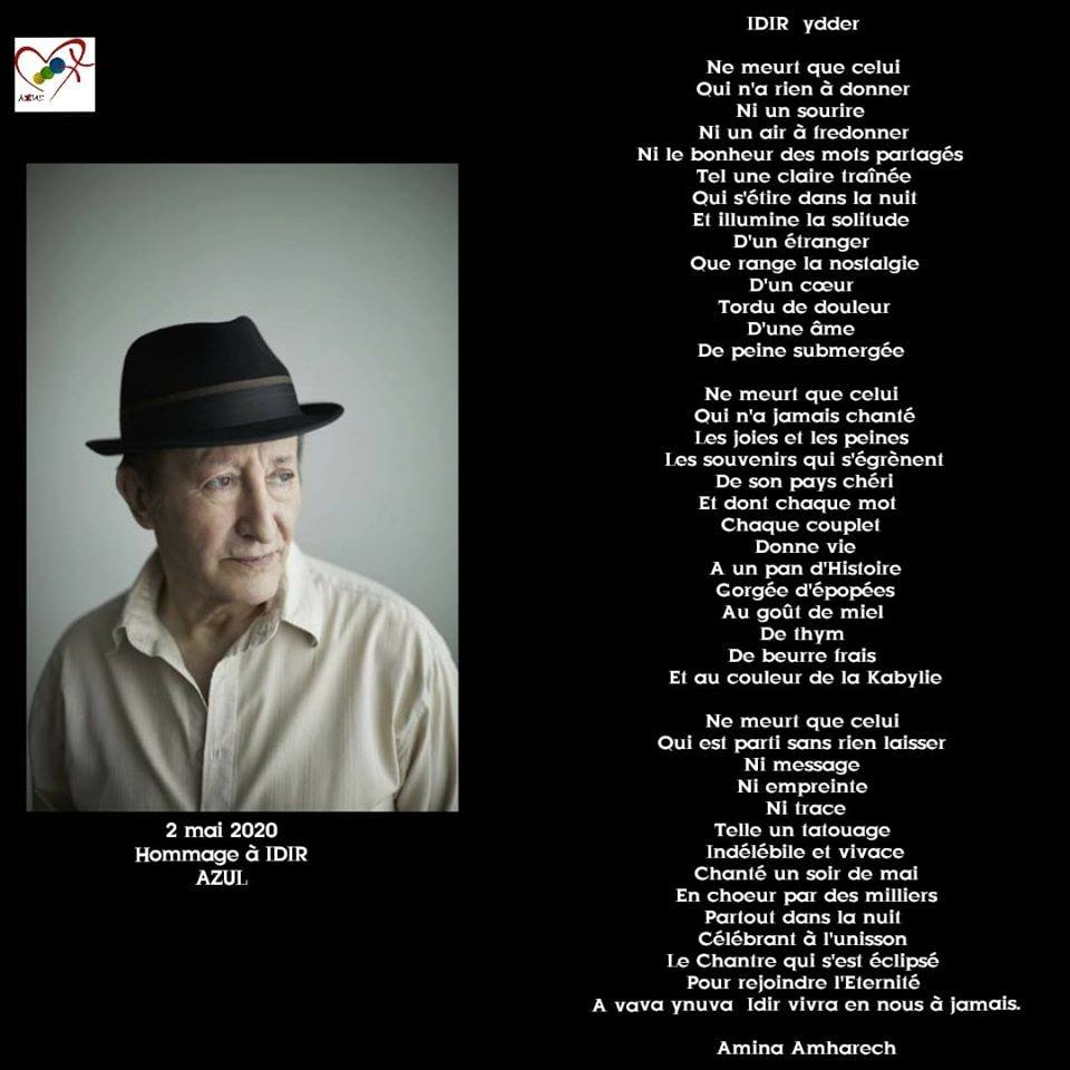 HOMMAGE A IDIR par Amina AMHARECH