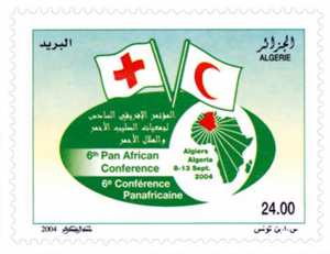 6eConférence panafricaine des Sociétés de la Croix-Rouge et du Croissant-Rouge (Timbre poste Algérie)