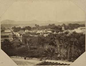 Biskra, vue dirigée vers le Nord (Image de propagande coloniale)
