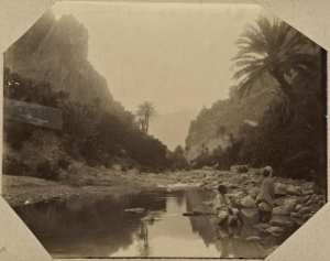 Oasis d'El Kantara au sud du passage (Image de propagande coloniale)