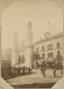 Palais du gouverneur et cathédrale d'Alger (Image de propagande coloniale)