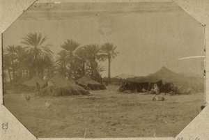 Un campement près de Biskra (Image de propagande coloniale)