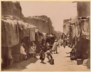Sahara algérien. Une rue de Sidi-Okba (Image de propagande coloniale)