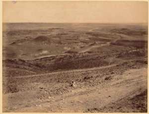 Le désert du Sahara. Vue du Col de Sfa (Image de propagande coloniale)