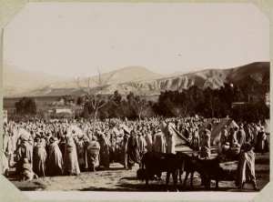 [El Aricha. Rassemblement] (Image de propagande coloniale)