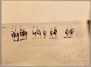 Méharistes en route [Mission Flamand '] (Image de propagande coloniale)