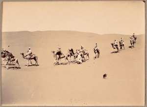 Traversée de l'Erg In Soki [mission Flamand'] (Image de propagande coloniale)