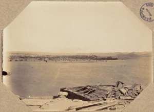 Igli. Vue générale du ksour et de la palmeraie côté nord (Image de propagande coloniale)