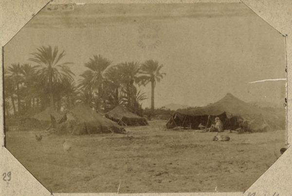 Un campement près de Biskra (Image de propagande coloniale)