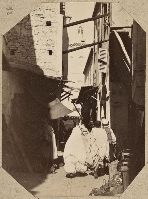 Une rue de la Casbah d'Alger (Image de propagande coloniale)