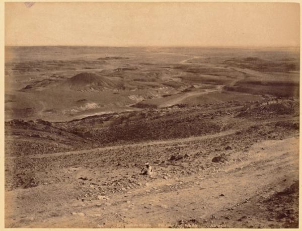 Le désert du Sahara. Vue du Col de Sfa (Image de propagande coloniale)