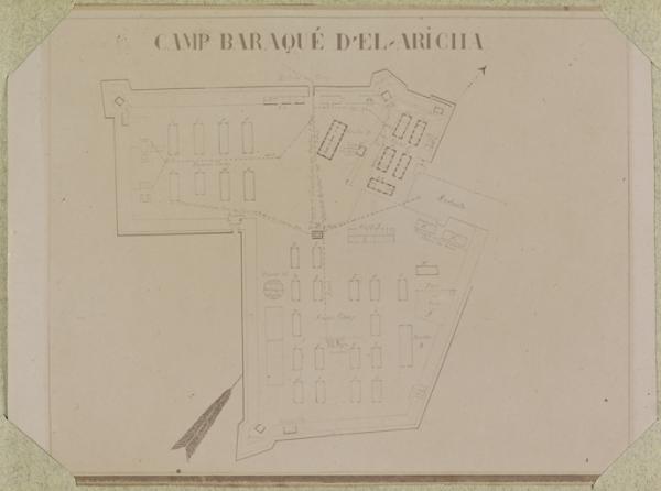 Le camp baraqué d'El Aricha (Image de propagande coloniale)