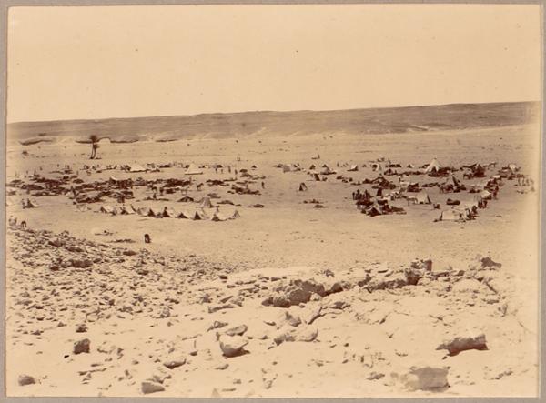 Campement de la colonne du Tidikelt à Ouïnet-Sissa (près d'In-Salah) [le 22 avril 1900] (Image de propagande coloniale)