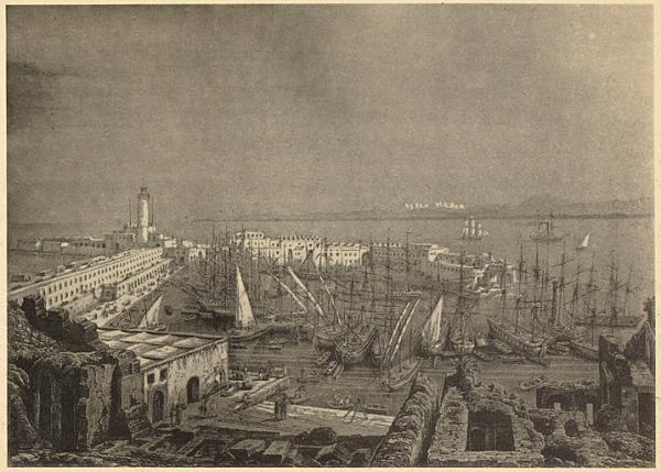 [Alger]. Amirauté et port turc (Otth). Phare et poudrière 