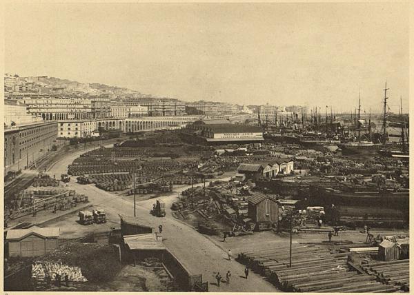 Alger. Port et boulevard (Image de propagande coloniale)