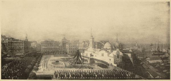[Alger]. Place du gouvernement après 1848. (Image de propagande coloniale)