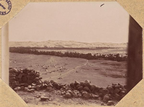 Igli. Vue de la palmeraie et du camp. Vue prise de la redoute côté sud (Image de propagande coloniale)