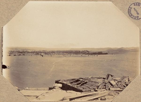 Igli. Vue générale du ksour et de la palmeraie côté nord (Image de propagande coloniale)