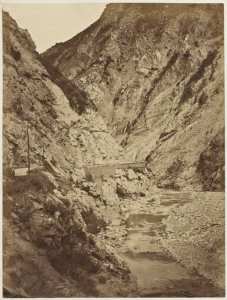 Gorges de la Chifffa, route de Blidah à Médéah (Image de propagande coloniale)