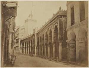 Façade de la Grande mosquée, rue de la Marine (Alger) (Image de propagande coloniale)