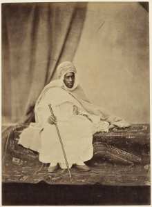 Le nègre, Kaddour Ben Dif, brigadier des spahis, vainqueur des courses (Image de propagande coloniale)