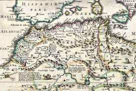 خارطة الجزائر سنة 1557 م