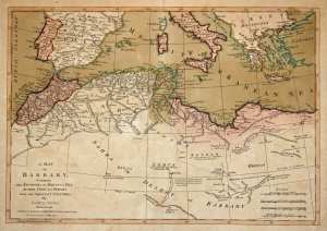 Carte du Royaume d'Alger par: Samuel Dunn, mathematician britannique, 1794.