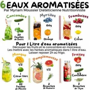 6 eaux aromatisées