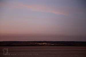 Centrale électrique de Boutlelis, vue de la Sebkha (La nuit)