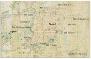 _PLAN DE LA MEDINA AVEC PORTES VERS 1836 - (Indiquez d'autres portes) !____