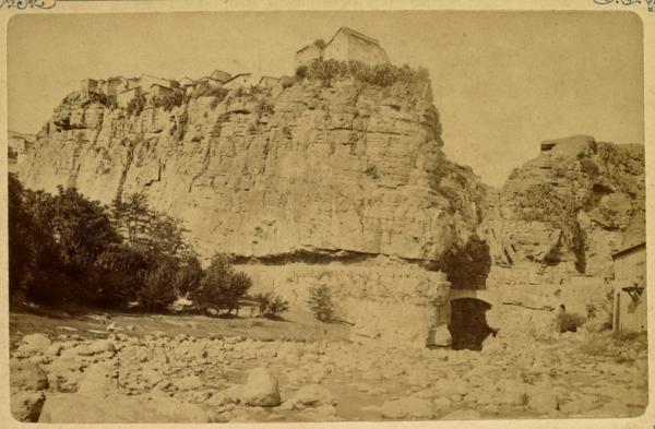 Constantine. Le Rhummel et le pont de Sidi-Rached (Image de propagande coloniale)