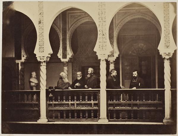 Monseigneur Pavy, évêque d'Alger et ses grands vicaires (Palais de l'Évêché) (Image de propagande coloniale)