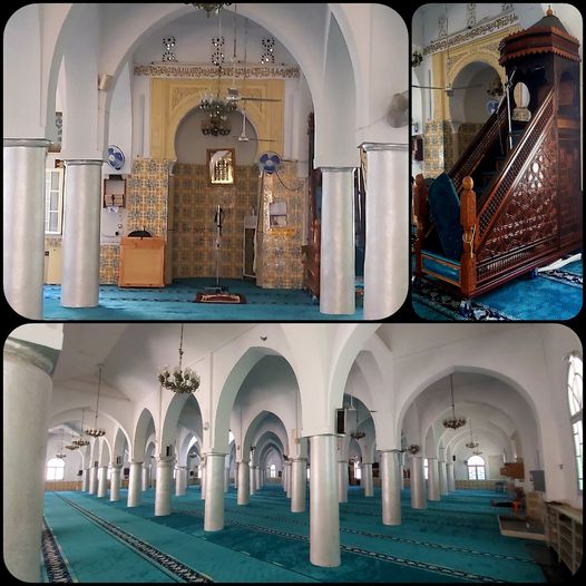 Salle des prières, mosquée aux cent colonnes, Cherchell Algérie.