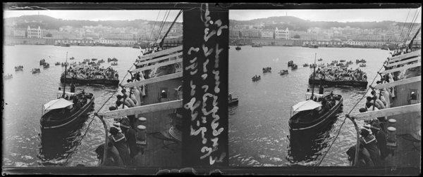L'embarquement des bagnards sur la Loire à Alger (Image de propagande coloniale)